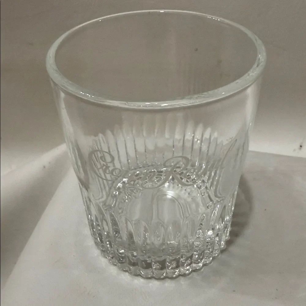 Crown Royal Crystal Glass 10 Ounces Bar Cocktail Rocks 3 In Round 3 1/2 In Tall